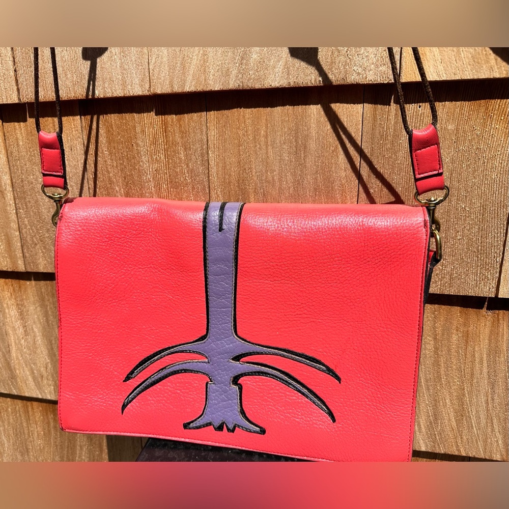 Vintage 1970s-1980’s Leather Crossbody/Shoulder Bag - Picture 4 of 14